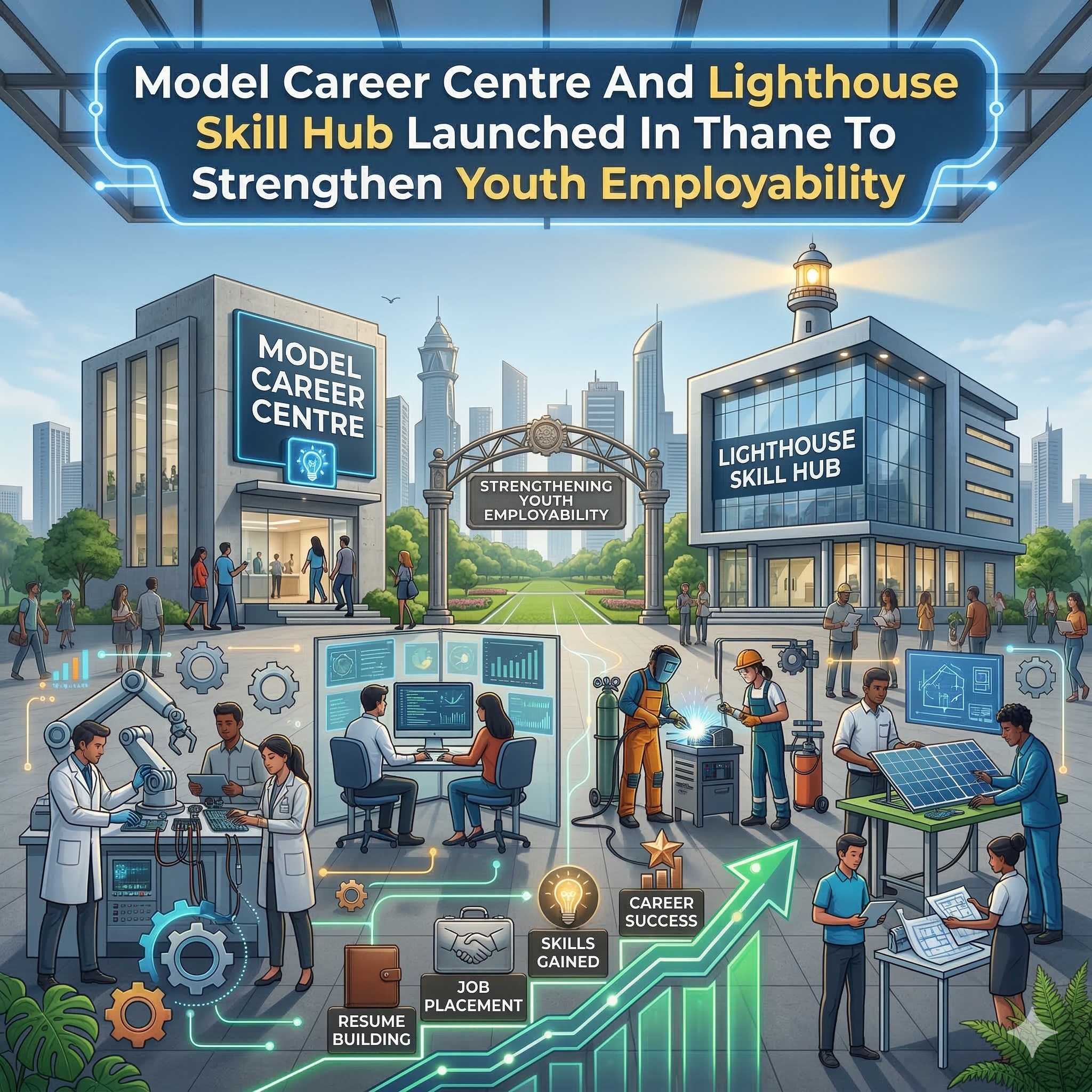 Model Career Centre And Lighthouse Skill Hub Launched In Thane To Strengthen Youth Employability